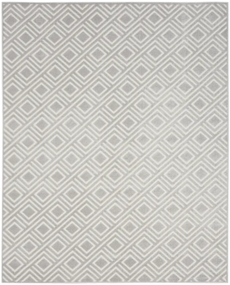 9' X 12' Gray Geometric Area Rug