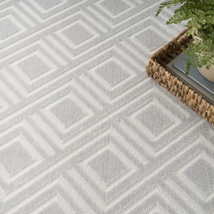 9' X 12' Gray Geometric Area Rug