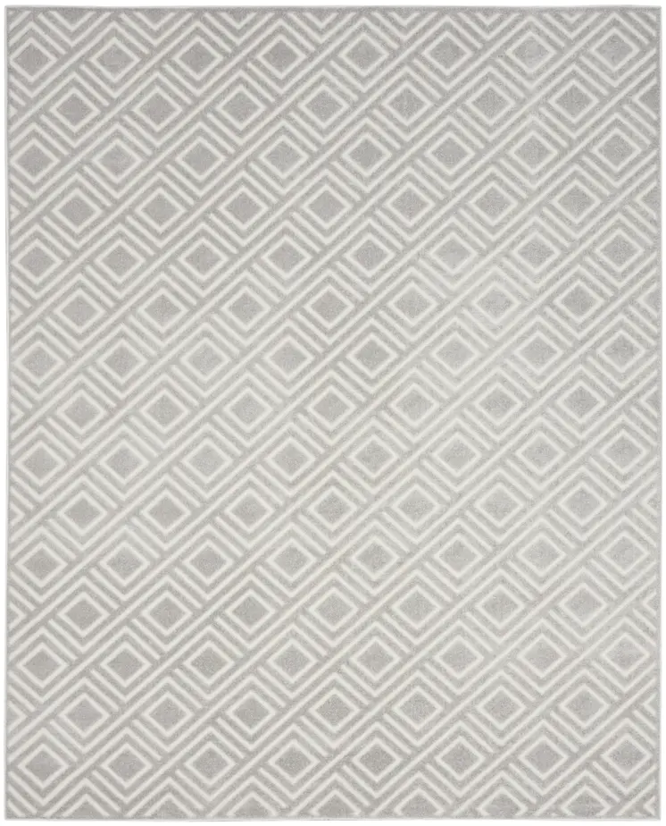 9' X 12' Gray Geometric Area Rug