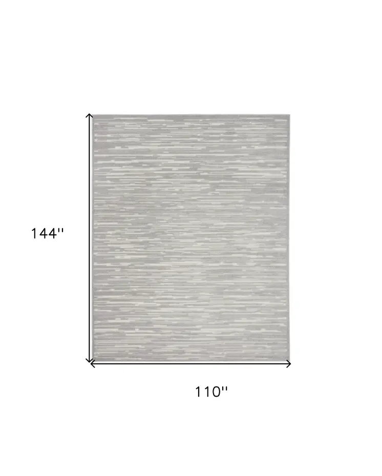 9' X 12' Gray Geometric Area Rug