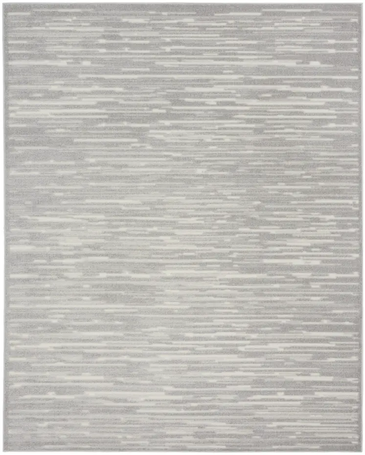 9' X 12' Gray Geometric Area Rug