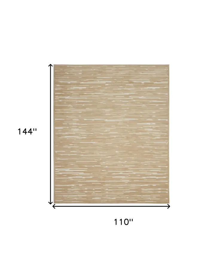 9' X 12' Tan Geometric Area Rug