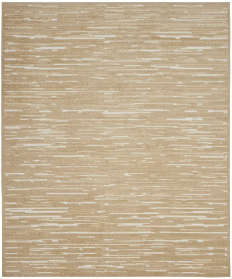 9' X 12' Tan Geometric Area Rug
