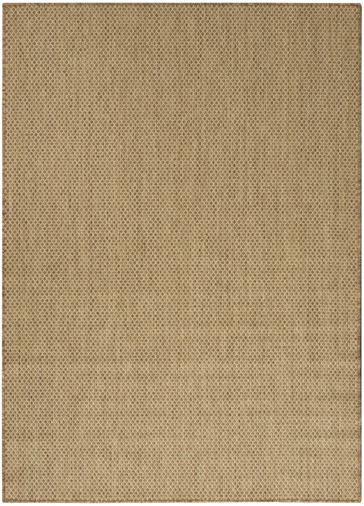 4' X 6' Tan And Brown Geometric Indoor Outdoor Area Rug