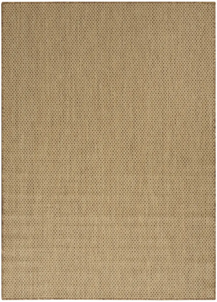 4' X 6' Tan And Brown Geometric Indoor Outdoor Area Rug