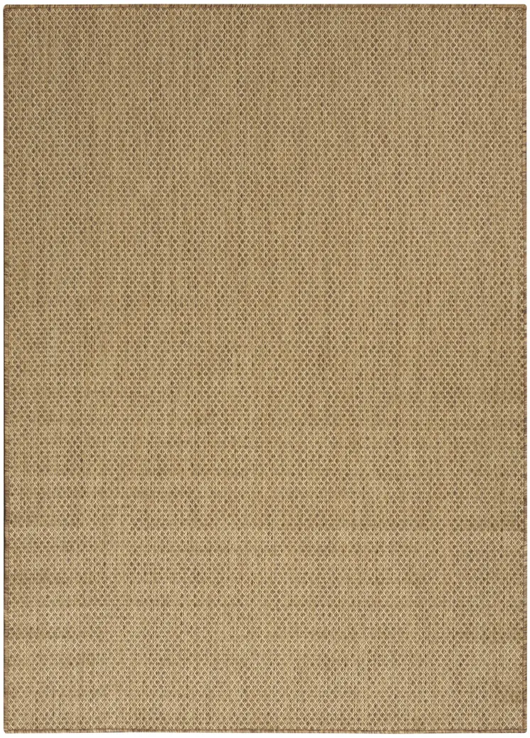 4' X 6' Tan And Brown Geometric Indoor Outdoor Area Rug