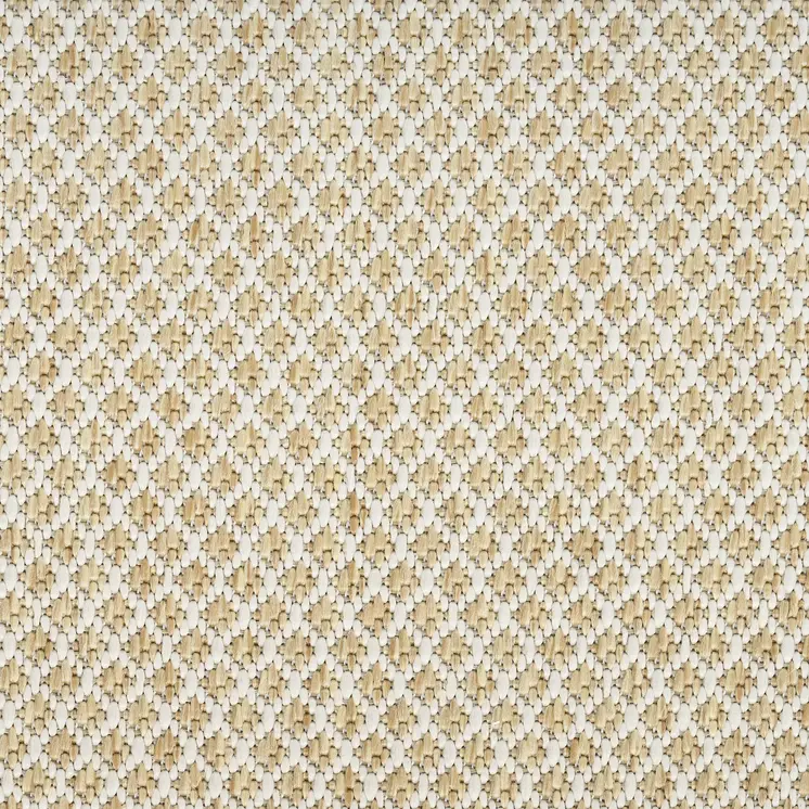 5' X 7' Natural And Ivory Geometric Indoor Outdoor Area Rug