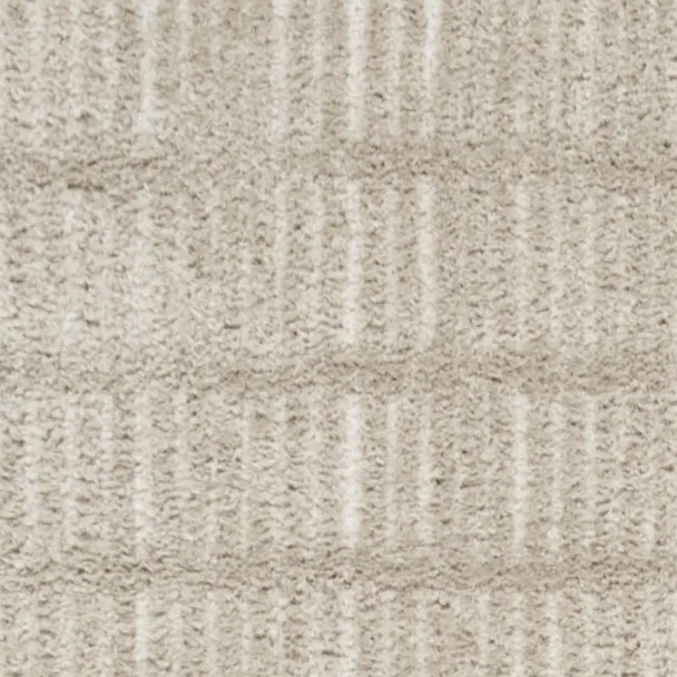 10' Ivory and Gray Geometric Runner Rug