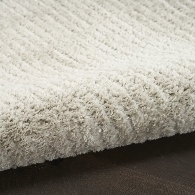 10' Ivory and Gray Geometric Runner Rug