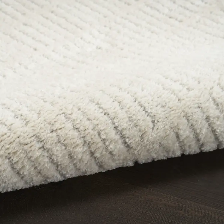 10' Ivory and Gray Geometric Runner Rug