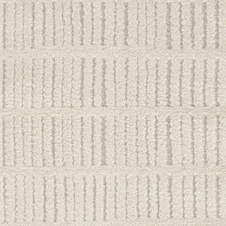 10' Ivory and Gray Geometric Runner Rug