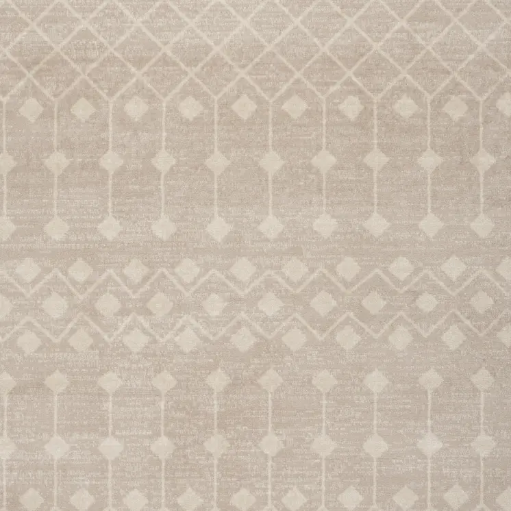 4' X 6' Beige Geometric Power Loom Area Rug