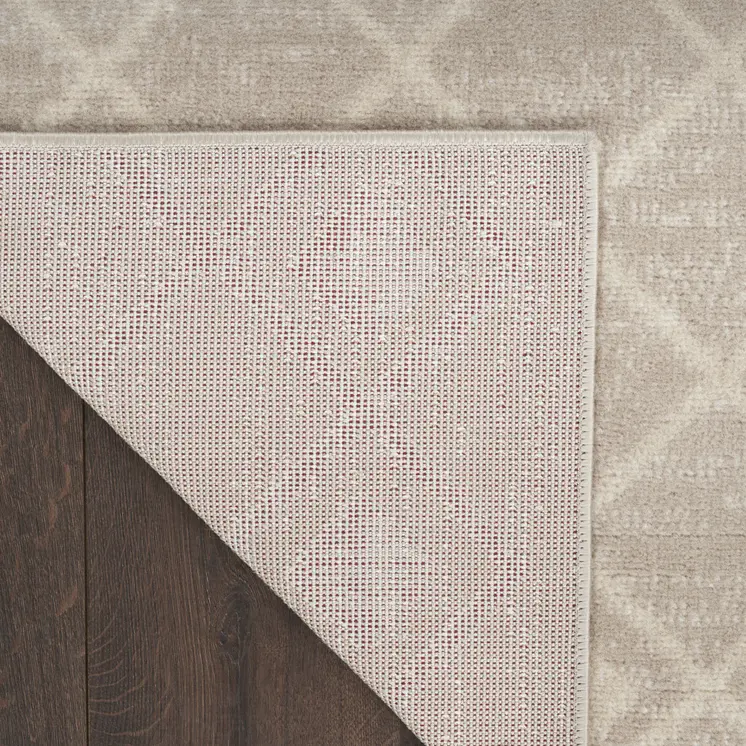 4' X 6' Beige Geometric Power Loom Area Rug