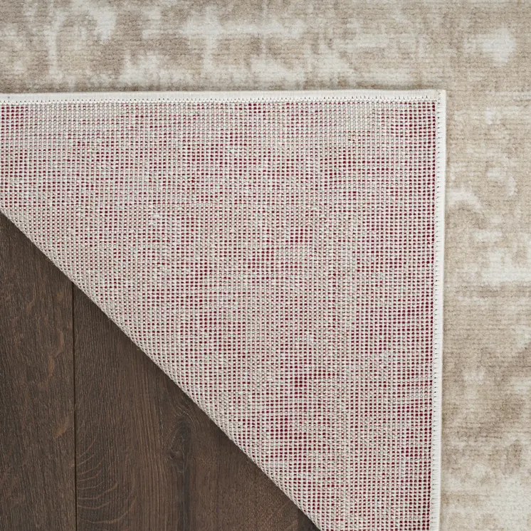 4' X 6' Ivory Floral Power Loom Area Rug