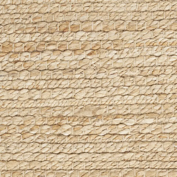 7' X 10' Beige Jute Hand Woven Area Rug