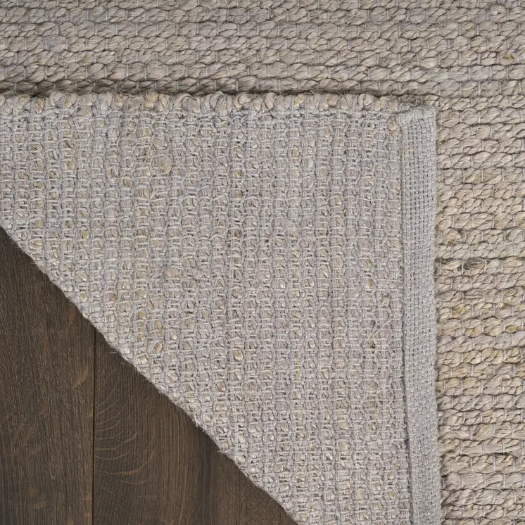 8' X 10' Gray Jute Hand Woven Area Rug