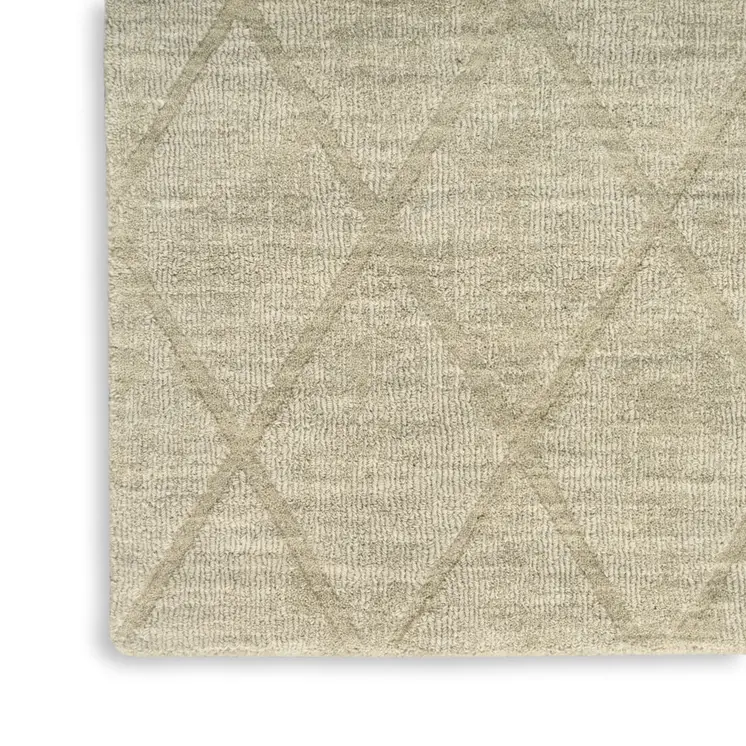 5' X 7' Sage Wool Geometric Area Rug