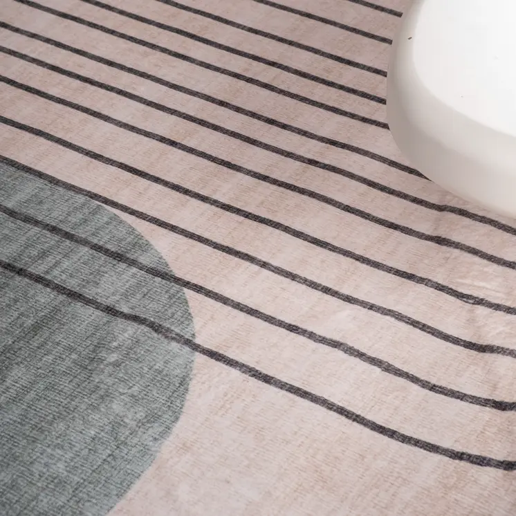 8' X 11' Beige Brown and Green Abstract Area Rug