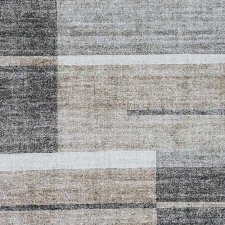 5' X 8' Gray and Brown Abstract Area Rug