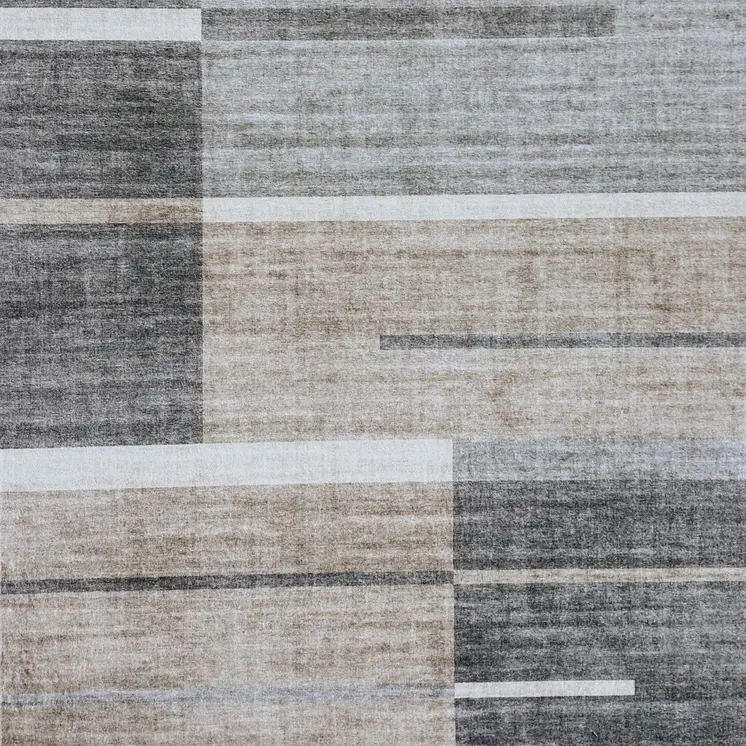 8' X 11' Gray and Brown Abstract Area Rug
