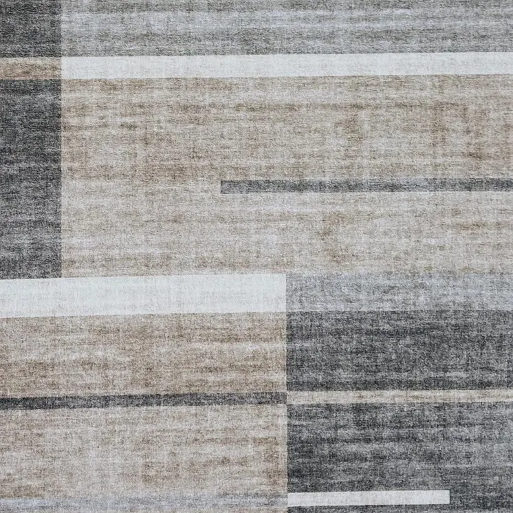 8' X 11' Gray and Brown Abstract Area Rug