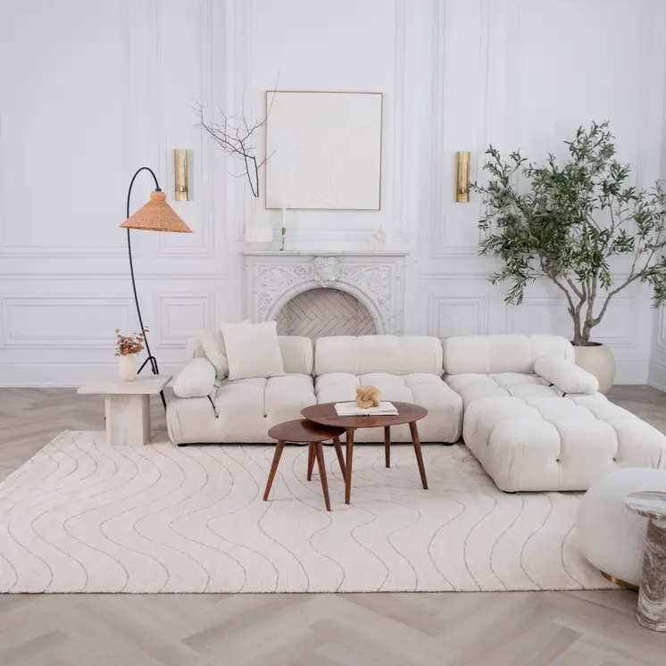 8' X 11' Cream and Beige Abstract Area Rug