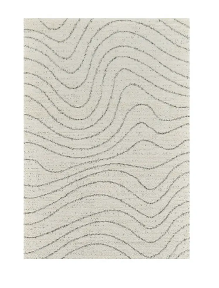 8' X 11' Cream and Beige Abstract Area Rug