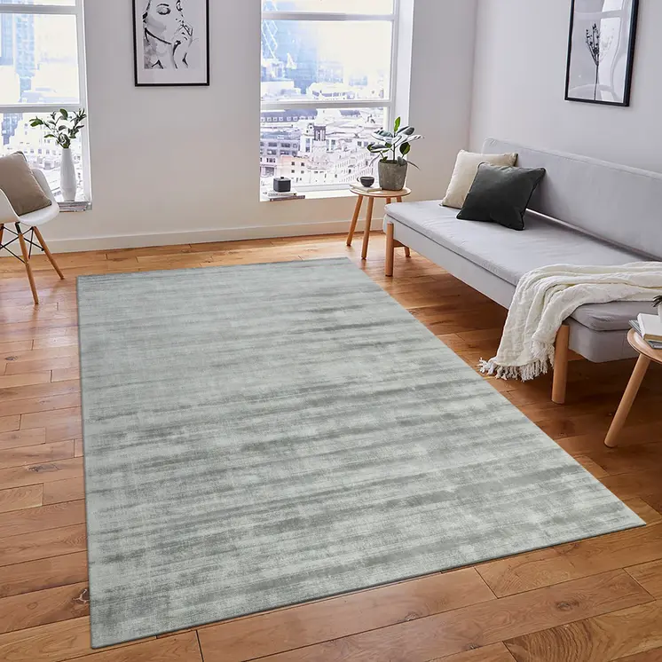 4' X 6' Silver And Gray Abstract Hand Woven Area Rug