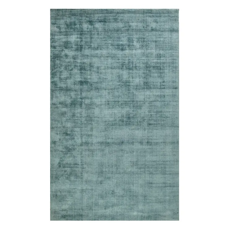 4' X 6' Sea Green And Light Blue Abstract Hand Woven Area Rug