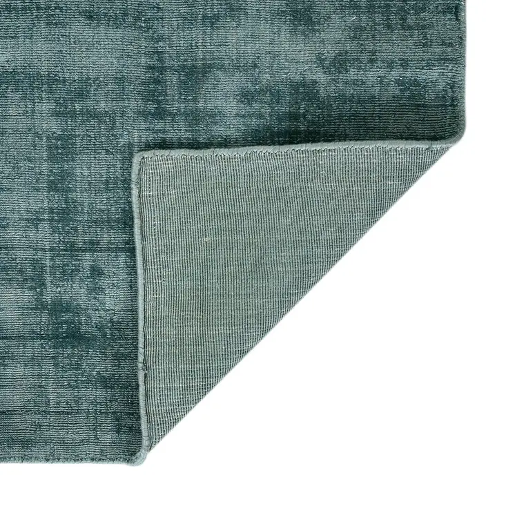 5' X 8' Sea Green And Light Blue Abstract Hand Woven Area Rug
