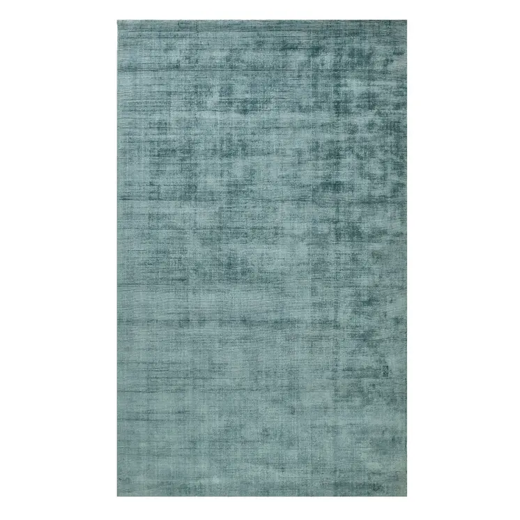 5' X 8' Sea Green And Light Blue Abstract Hand Woven Area Rug