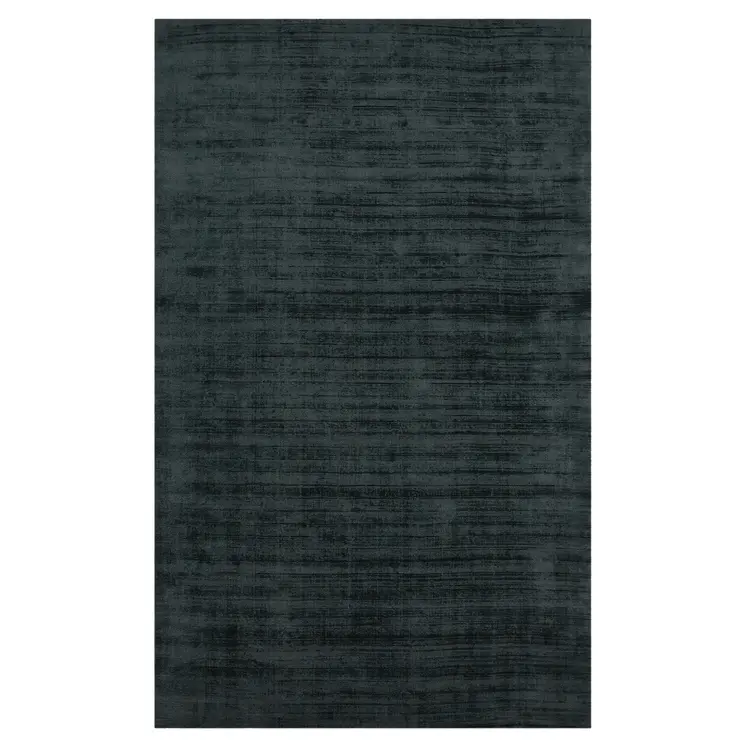 2' X 3' Charcoal And Black Abstract Hand Woven Area Rug