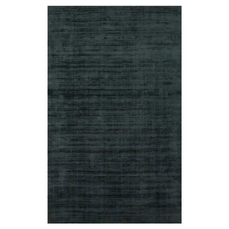 2' X 3' Charcoal And Black Abstract Hand Woven Area Rug