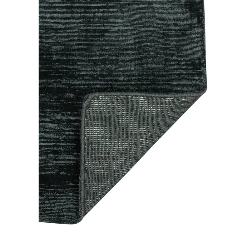 4' X 6' Charcoal And Black Abstract Hand Woven Area Rug