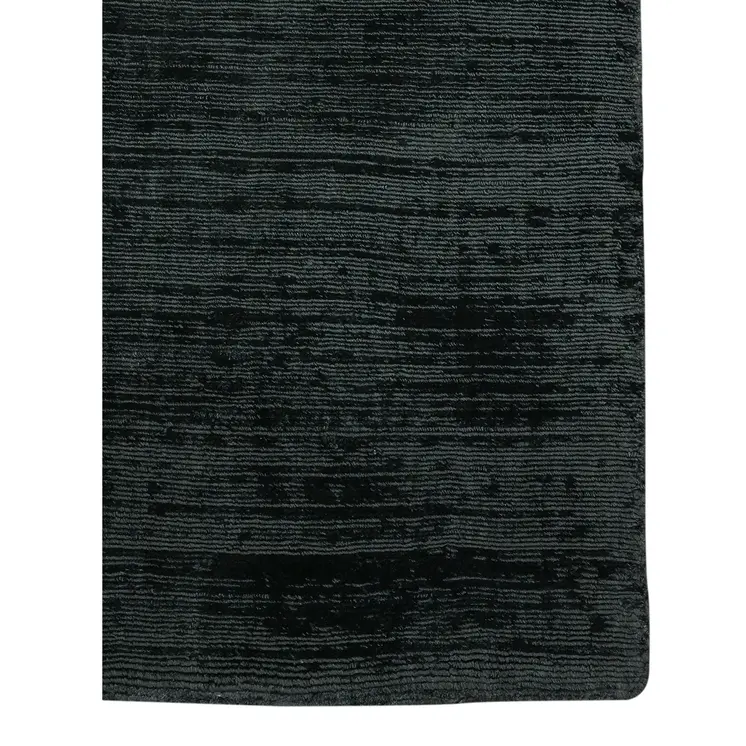10' X 14' Charcoal And Black Abstract Hand Woven Area Rug