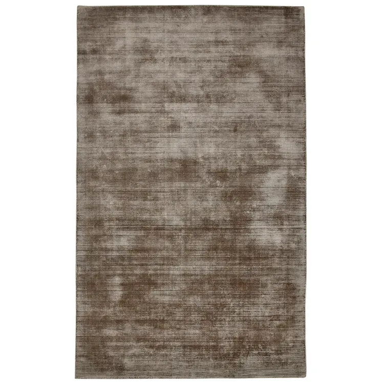 8' X 10' Brown And Gray Abstract Hand Woven Area Rug