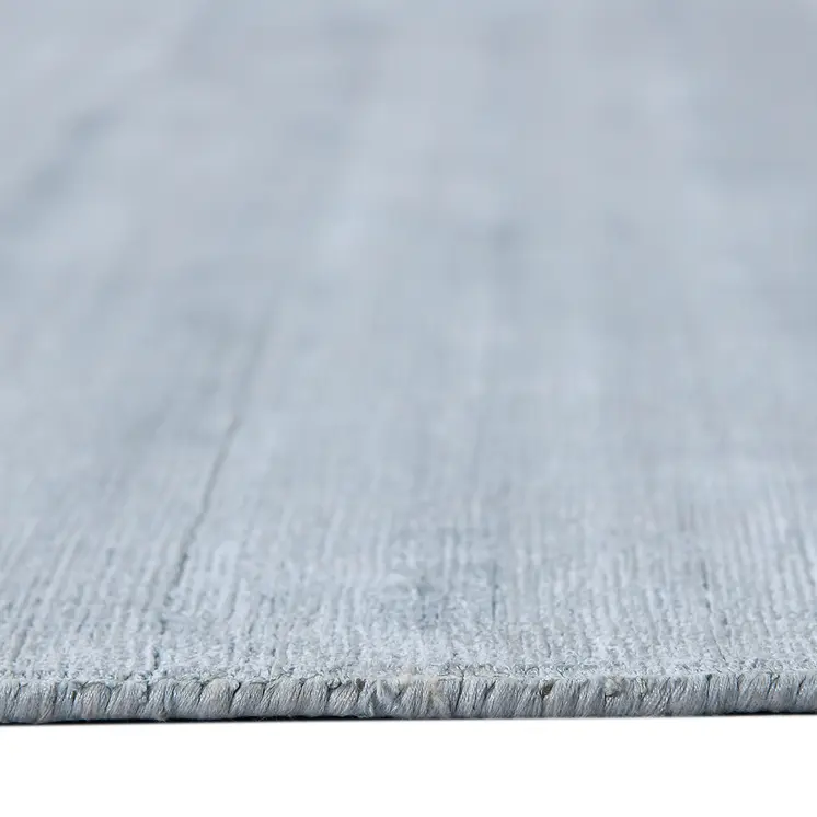 4' X 6' Light Blue And Dark Blue Striped Hand Woven Area Rug