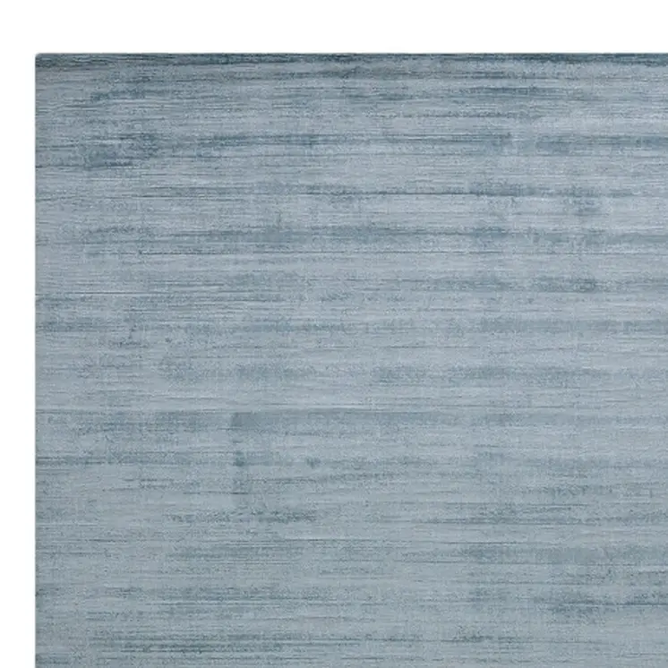 5' X 8' Light Blue And Dark Blue Striped Hand Woven Area Rug