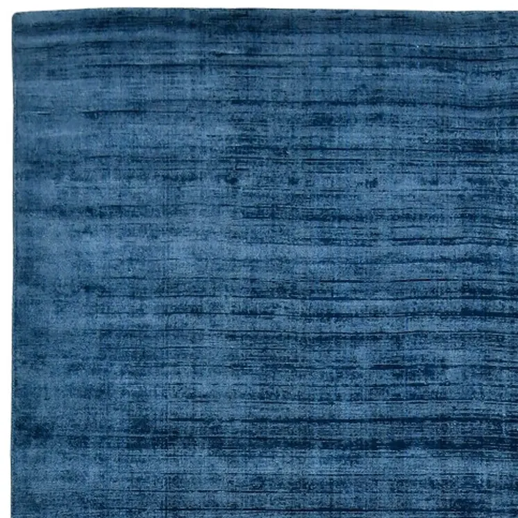 4' X 6' Dark Blue Striped Hand Woven Area Rug