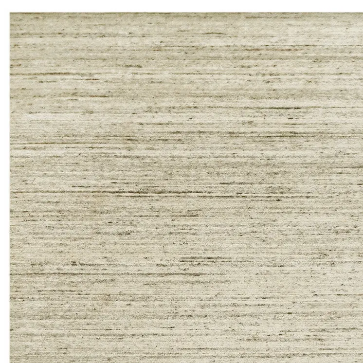 4' X 6' Ivory And Brown Wool Striped Hand Woven Area Rug
