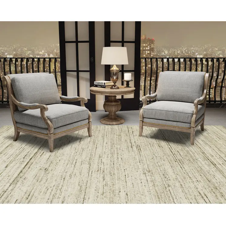 10' X 14' Ivory And Brown Wool Striped Hand Woven Area Rug