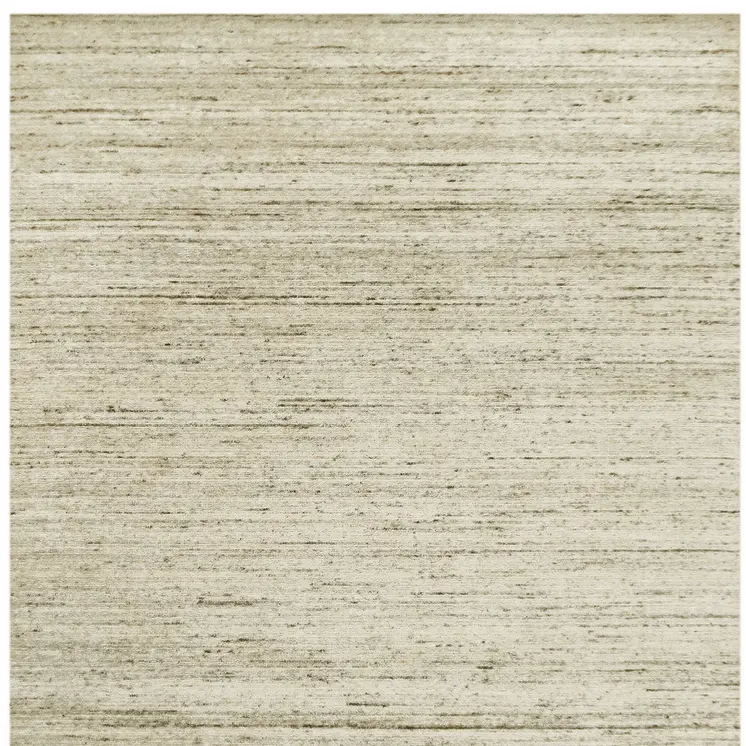 10' X 14' Ivory And Brown Wool Striped Hand Woven Area Rug