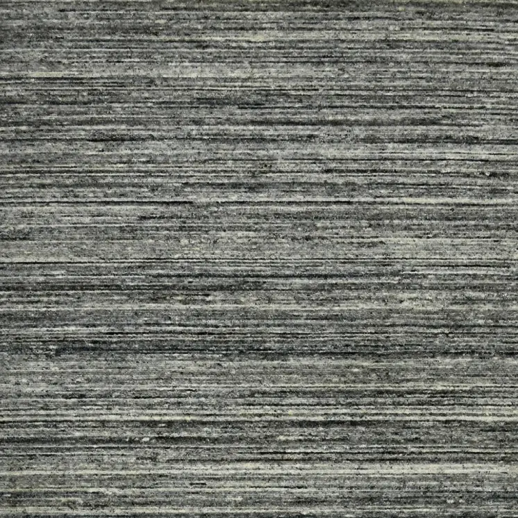 12' X 15' Gray And Black Wool Striped Hand Woven Area Rug