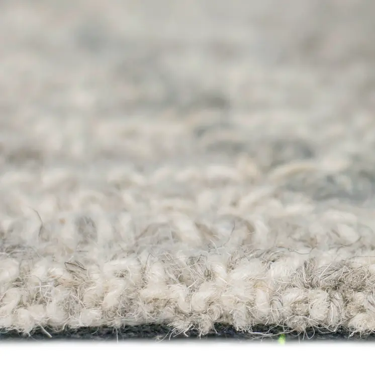 9' X 13' Gray And Ivory Wool Southwestern Hand Hooked Area Rug