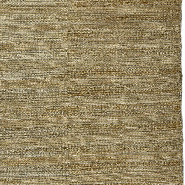 5' X 8' Brown And Beige Jute Striped Flatweave Handmade Area Rug