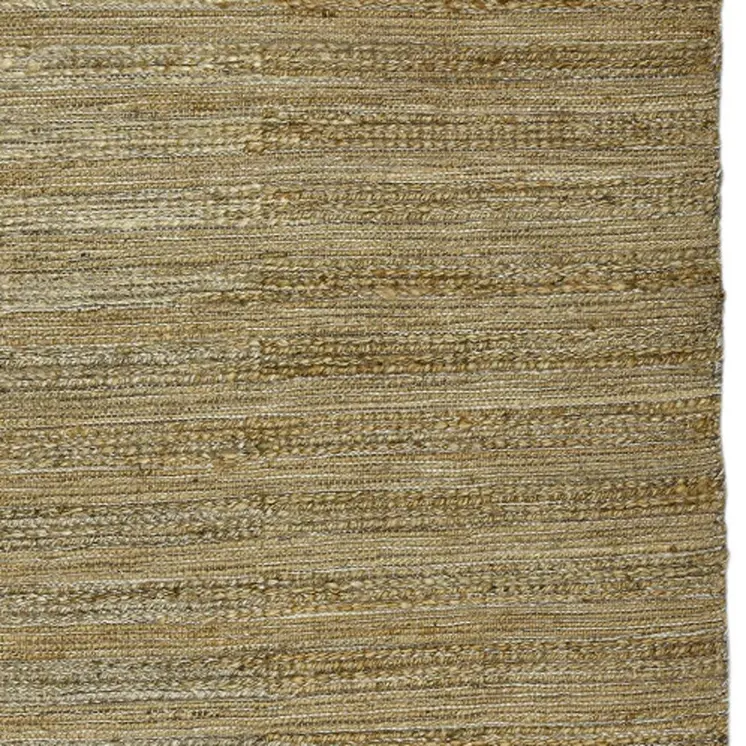 8' X 10' Brown And Beige Jute Striped Flatweave Handmade Area Rug