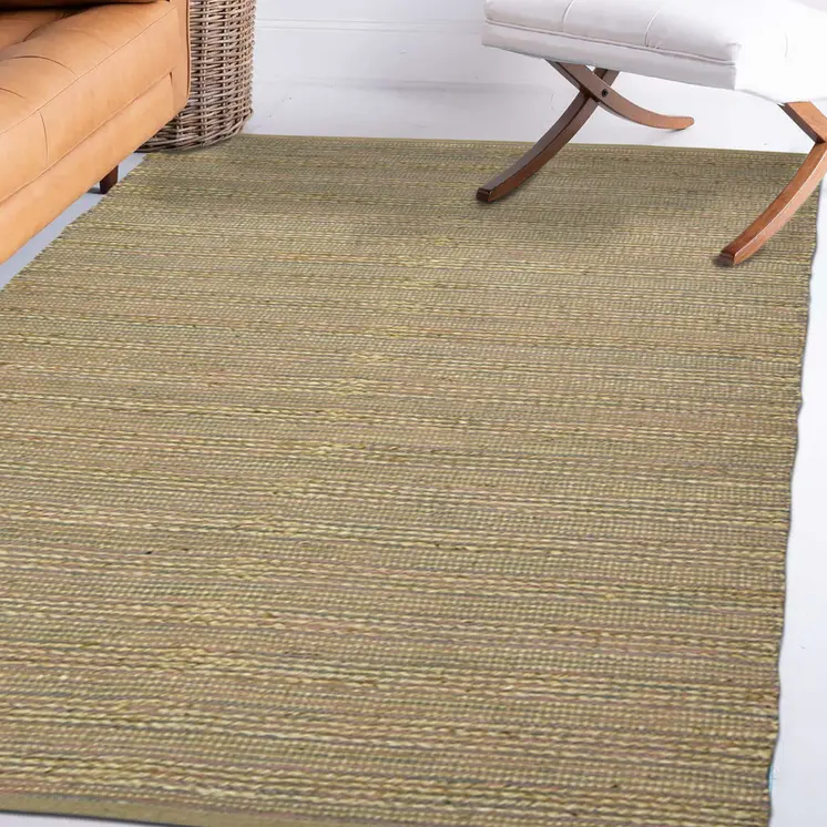 2' X 3' Pink And Brown Jute Striped Flatweave Handmade Area Rug