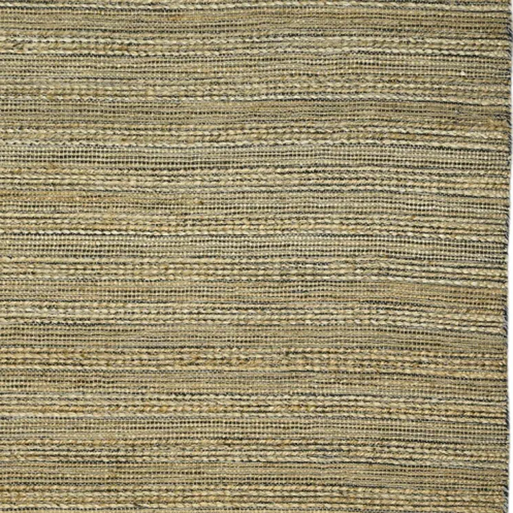 3' X 5' Dark Gray Brown And Beige Jute Striped Flatweave Handmade Area Rug