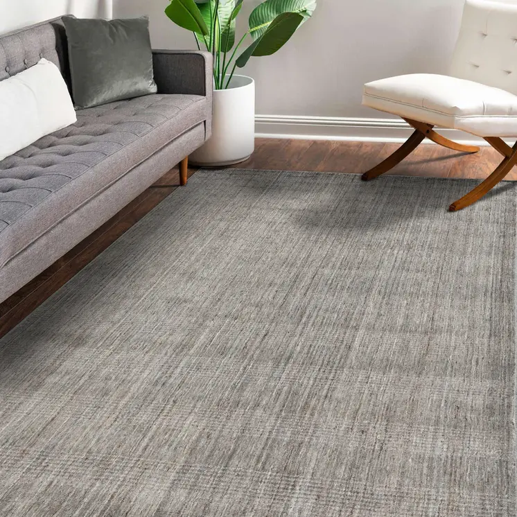 2' X 3' Gray And Light Brown Wool Abstract Hand Woven Area Rug