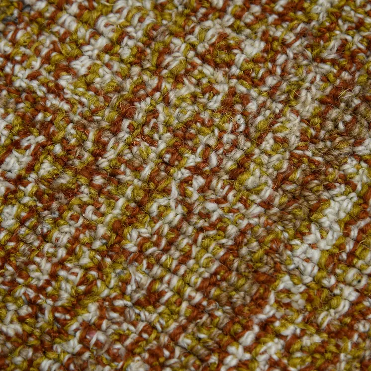 2' X 3' Ivory And Rust Wool Striped Hand Tufted Area Rug